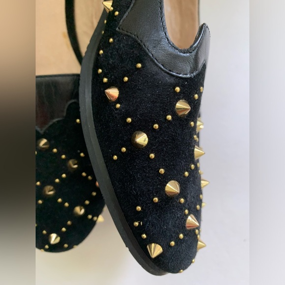 Pelle Moda Black Suede Shoes, Spike Embellishments, Sz 10, Reduced Shipping - Picture 10 of 11